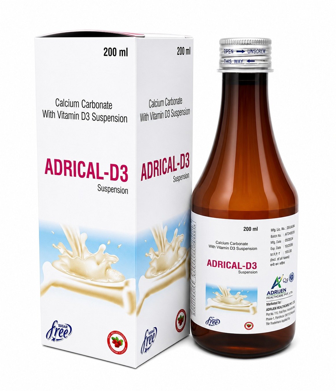 ADRICAL D3 200 ML SYRUP pack shot