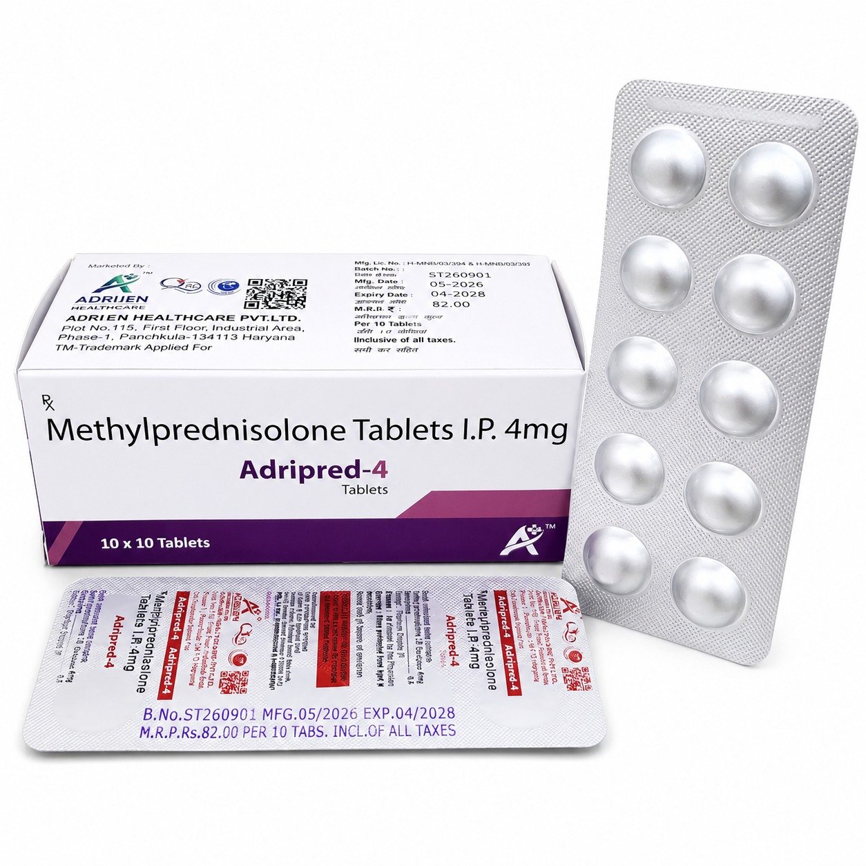 ADRIPRED - 4 TAB pack shot